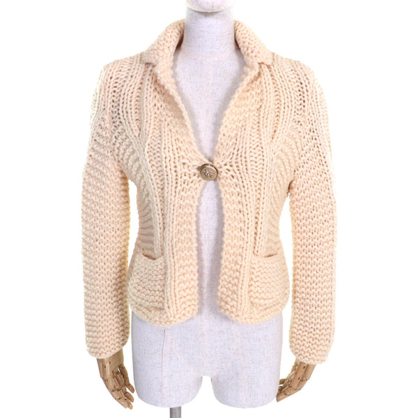 Chanel Lion Button Cowichan Knit Cardigan