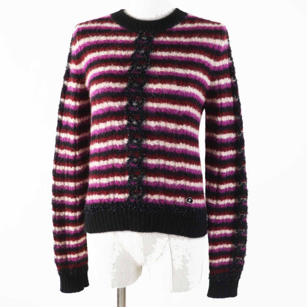 Chanel COCO Mark Chain Border Pattern Alpaca Polyamide Knitwear