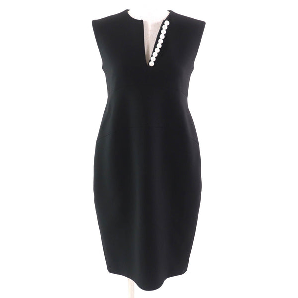 YOKO CHAN Faux pearl one piece dress