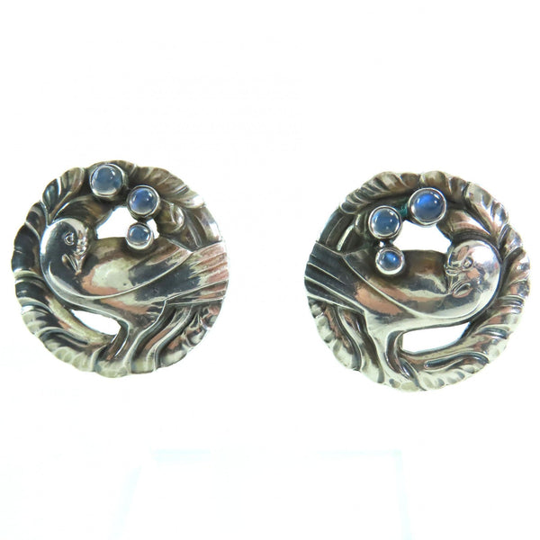 Georg Jensen Dove motif Silver Earrings