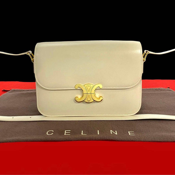 Celine Classic Triomphe Leather Shoulder Bag