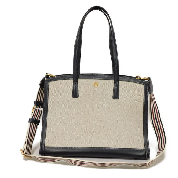 Tory Burch Walker Large Canvas 2way Tote Bag