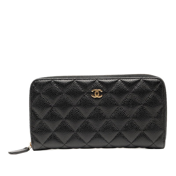 Chanel Matelassé Caviar Skin Long Wallet