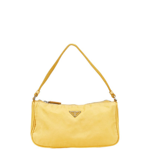 Prada Triangle Logo Plate Nylon Handbag