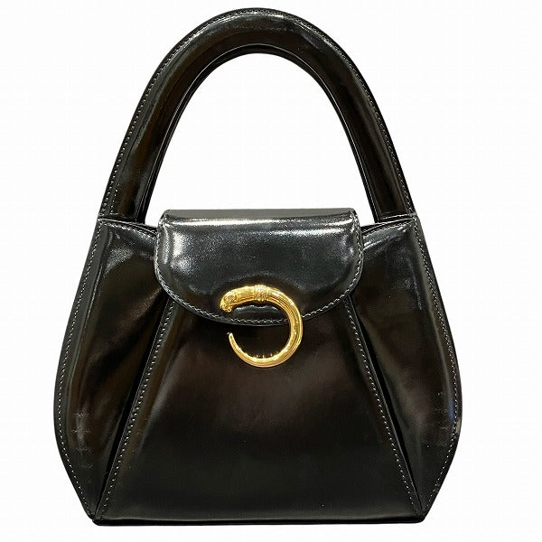Cartier Panthere Enamel Leather Handbag