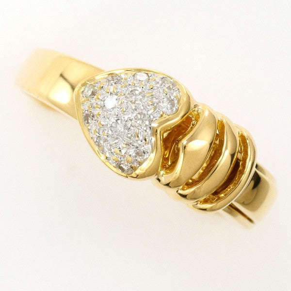 Au750 Yellow Gold White Gold Diamond Ring
