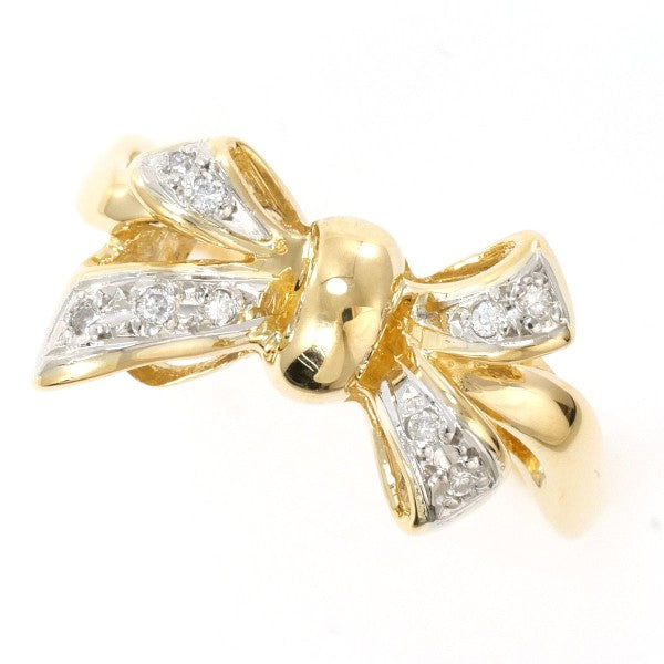 PT900 K18YG Diamond Ring