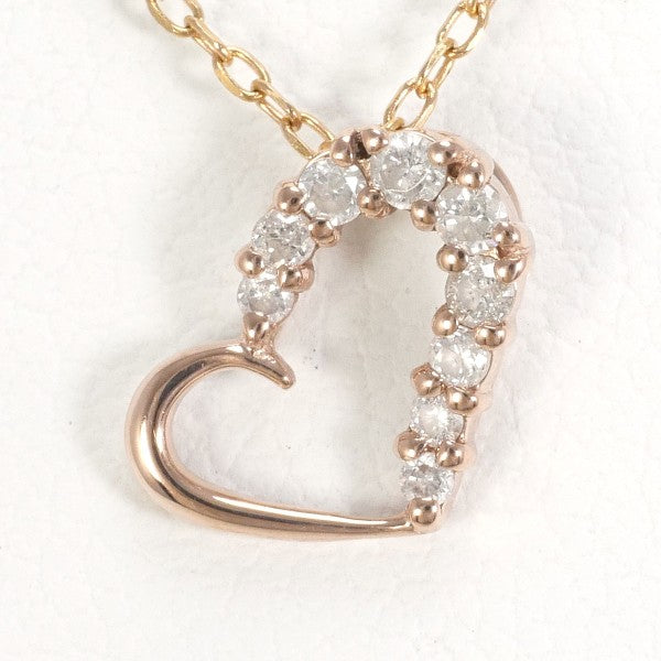 K10 Pink Gold Diamond Necklace