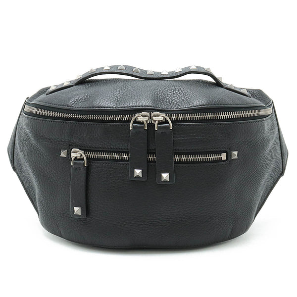 Valentino Garavani Leather Rockstud Belt Bag