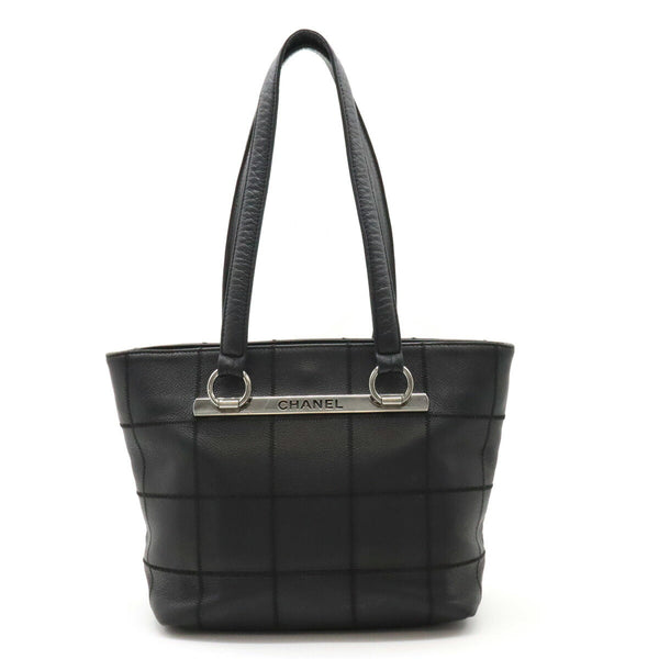 Chanel Leather Choco Bar Tote Bag