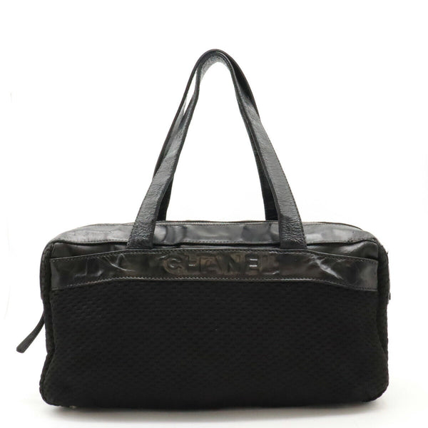 Chanel Knit/Leather Logo 2way Bag