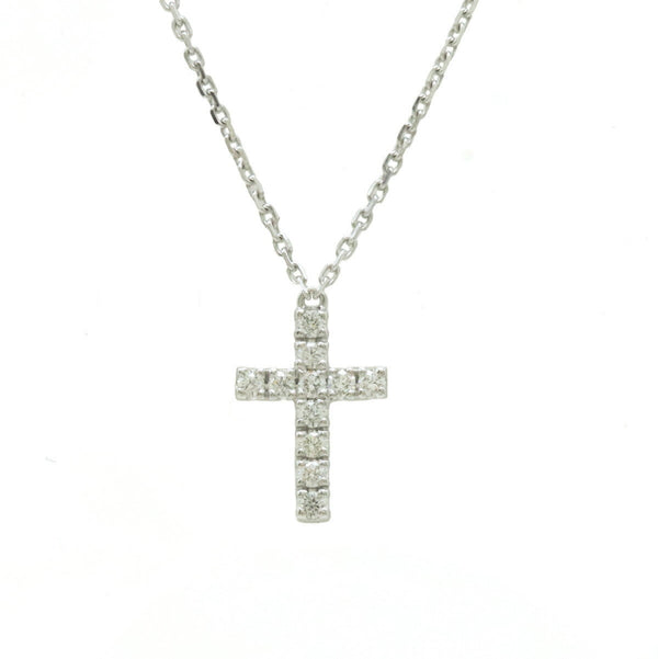 Cartier Symbol Cross B7221700 K18WG Diamond Necklace Pendant Limited
