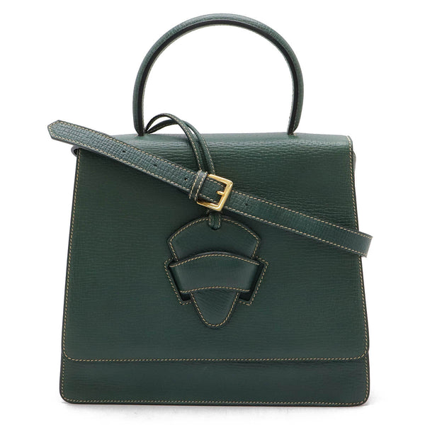 Loewe Embossed Leather Barcelona 2way Bag Green