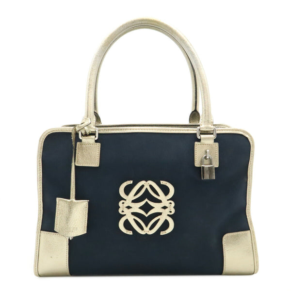 Loewe Amazona 35 Canvas Leather Handbag