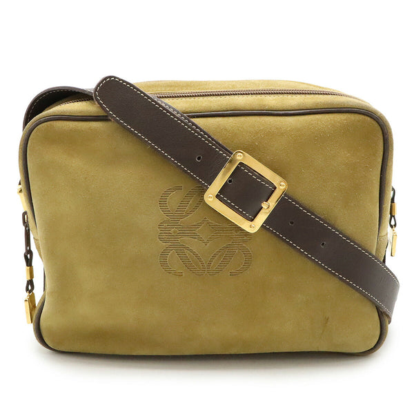 Loewe Anagram Suede Shoulder Bag
