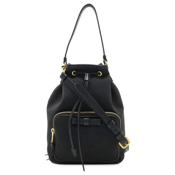 Prada Logo Jacquard Canvas 2way Bag