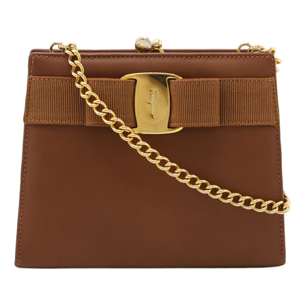 Salvatore Ferragamo Vara Leather Shoulder Bag