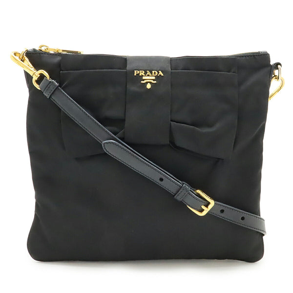 Prada Nylon Leather Shoulder Bag