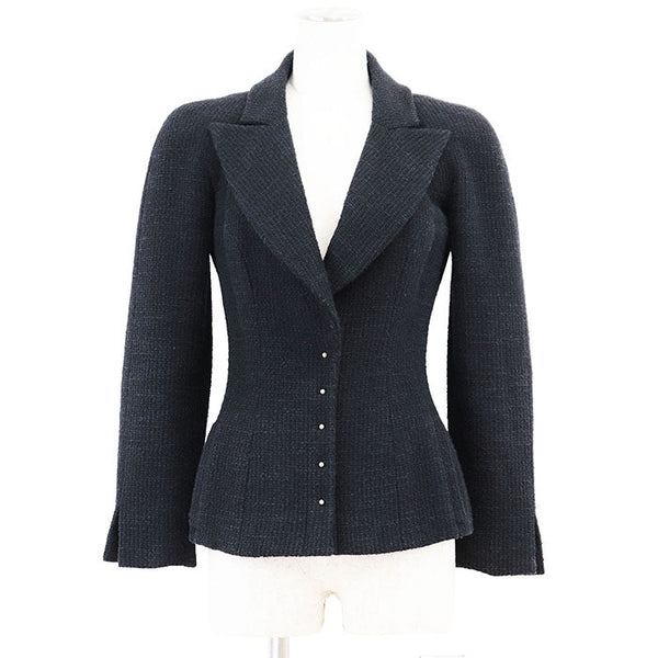 Chanel 02A P19721 Tweed Cotton Wool Rayon Nylon Jacket