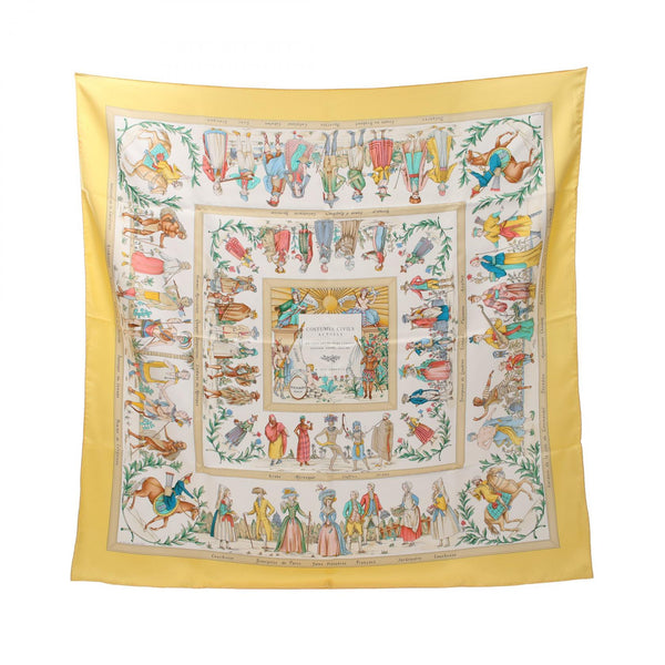 Hermes Silk Scarf COSTUMES CIVILS ACTUELS