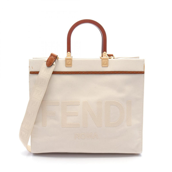 Fendi Sunshine Medium Canvas Tote Bag 8BH386