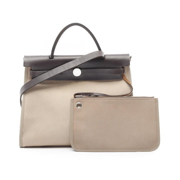 Hermes Herbag Zip Toile Officier Vache Hunter 2way Bag