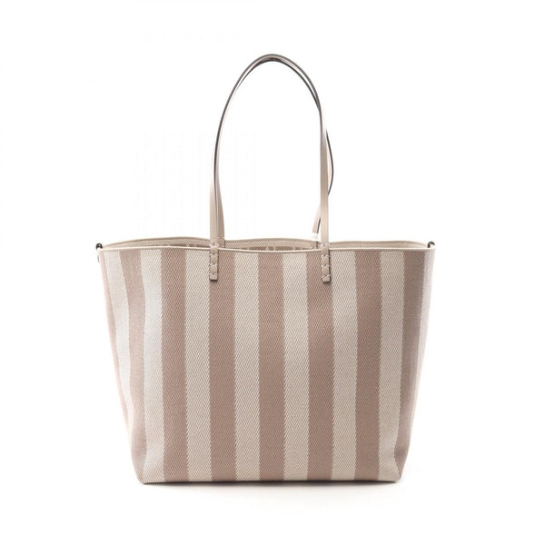 Fendi LARGE ROLL Canvas Leather Tote Bag