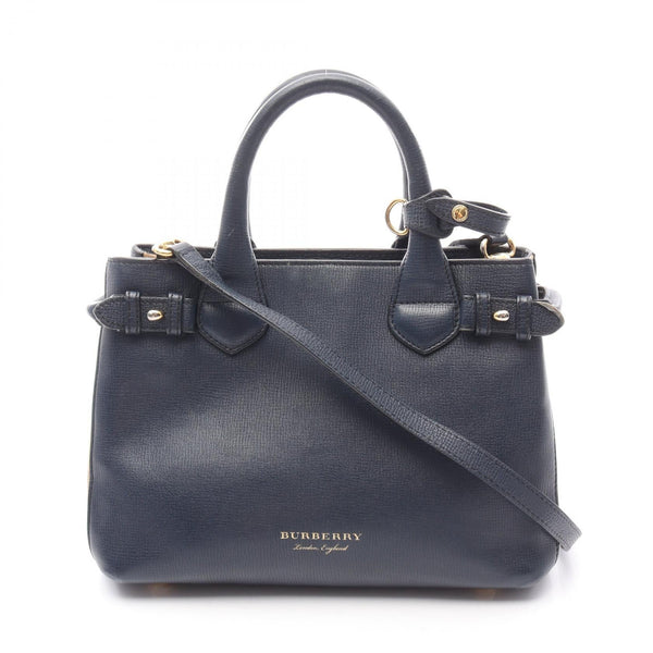 Burberry Banner House Check Leather 2way Bag