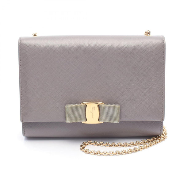 Salvatore Ferragamo Vara Ribbon Leather Shoulder Bag