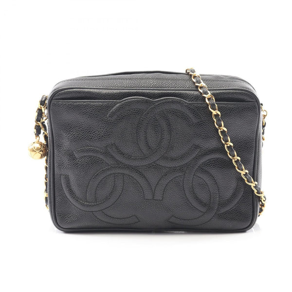 Chanel Triple Coco Mark Grained Calf Shoulder Bag