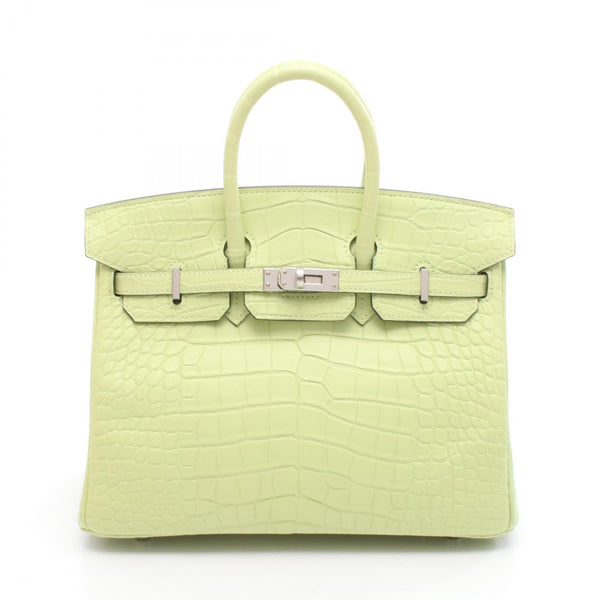 Hermes Birkin 25 Alligator Mat Handbag