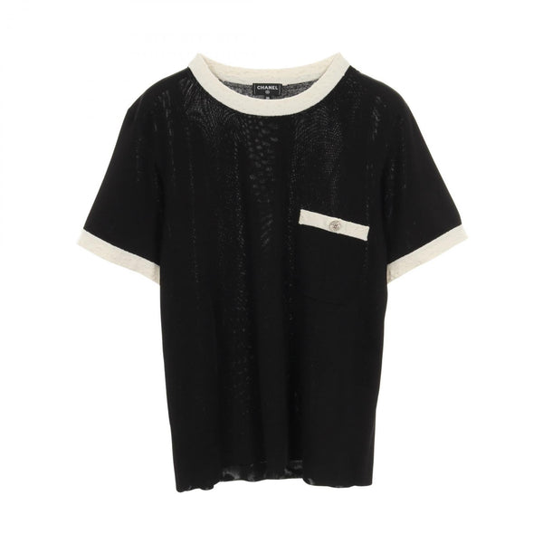 Chanel Coco Mark Button Viscose Knit Top