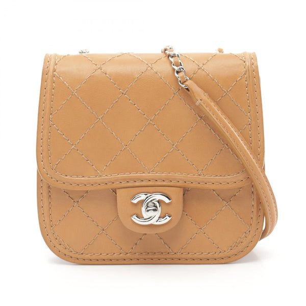 Chanel Leather Wild Stitch Shoulder Bag