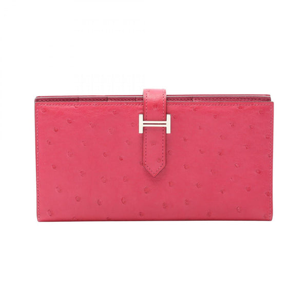 Hermes BEARN SOUFFLET Ostrich Long Wallet