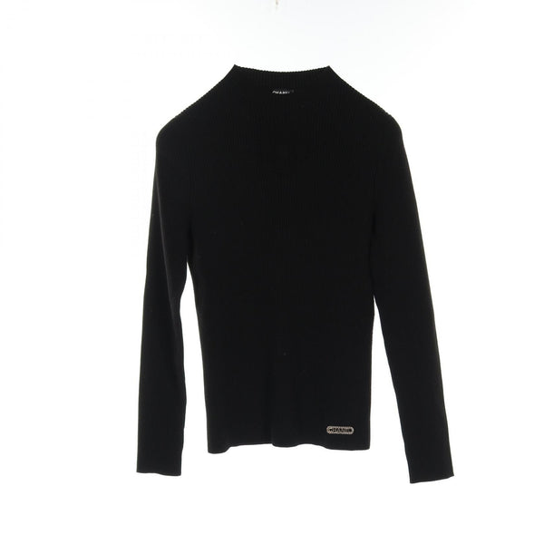Chanel Coco Mark Clover Rayon Wool Knit Top