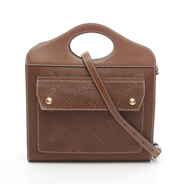 Burberry Mini Pocket Bag TB Monogram Leather Handbag