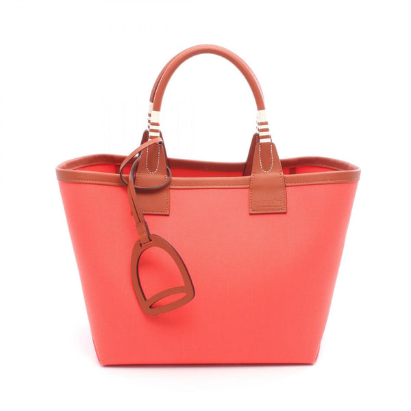 Hermes Steeple 25 Toilémilitaire Leather Canvas Tote Bag