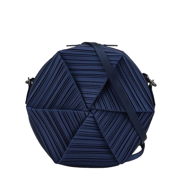 Issey Miyake Pleats Please Frozen Flower Polyester Shoulder Bag