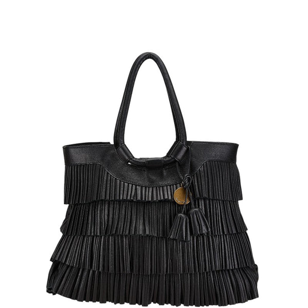 Armani Fringe Leather Tote Bag