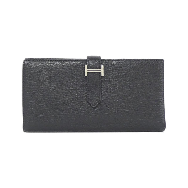 Hermes Béarn Soufflet Chèvre Long Wallet