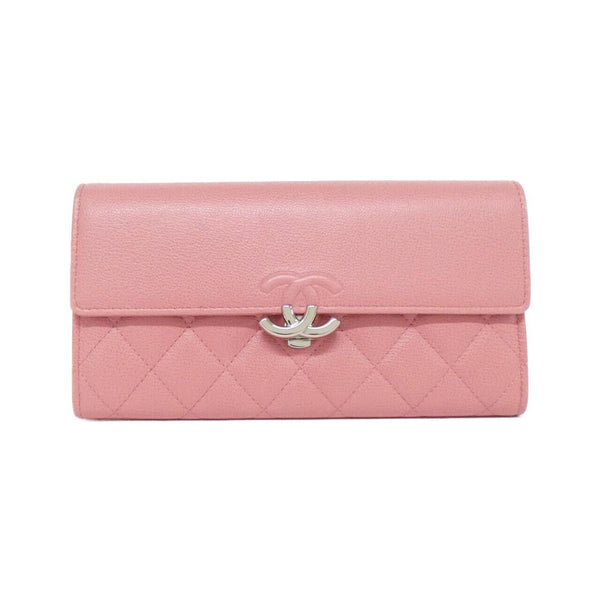 Chanel 2つ折り Long Wallet Caviar Skin Long Wallet