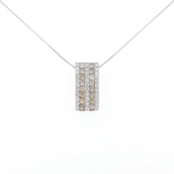 Au750 White Gold Diamond Necklace