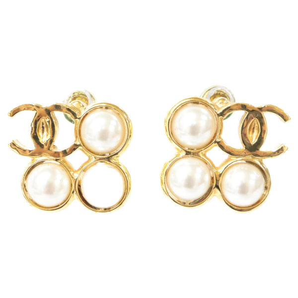 Chanel Coco Mark Pearl Earrings
