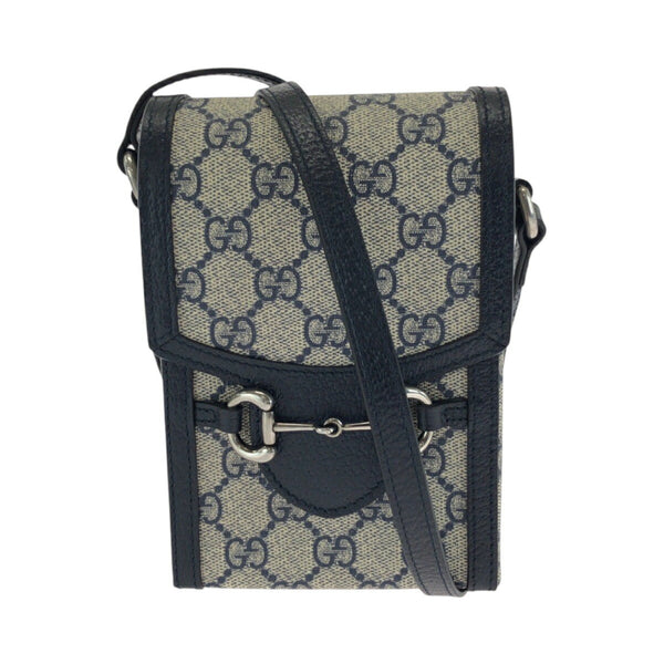 Gucci 1955 Horsebit GG Supreme Canvas Shoulder Bag