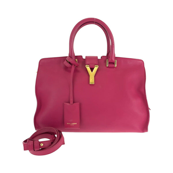 Saint Laurent Paris Petit Cabas Y Line Leather 2way Bag