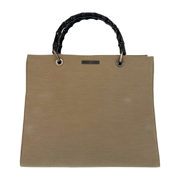 Gucci Bamboo Canvas Handbag