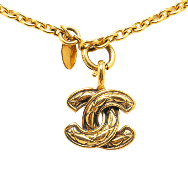 Chanel Coco Mark Gold Necklace