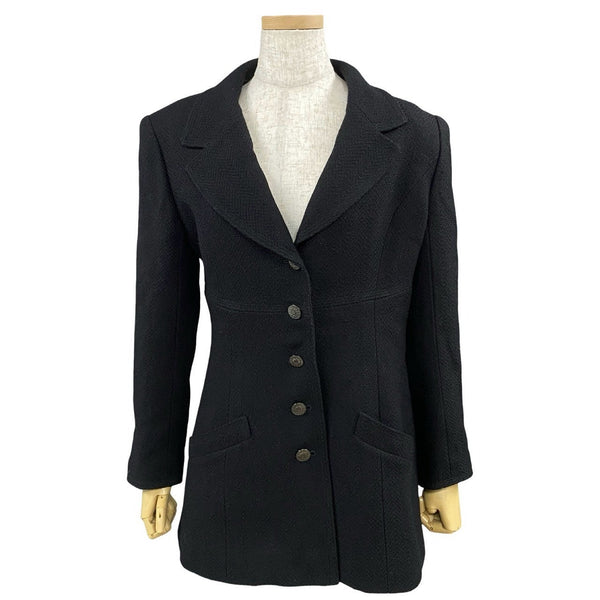 Chanel Coco Mark Wool Nylon Silk Lycra Jacket