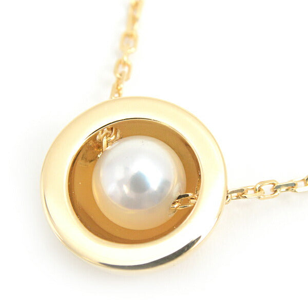 MIKIMOTO Pearl Necklace K18 Yellow Gold