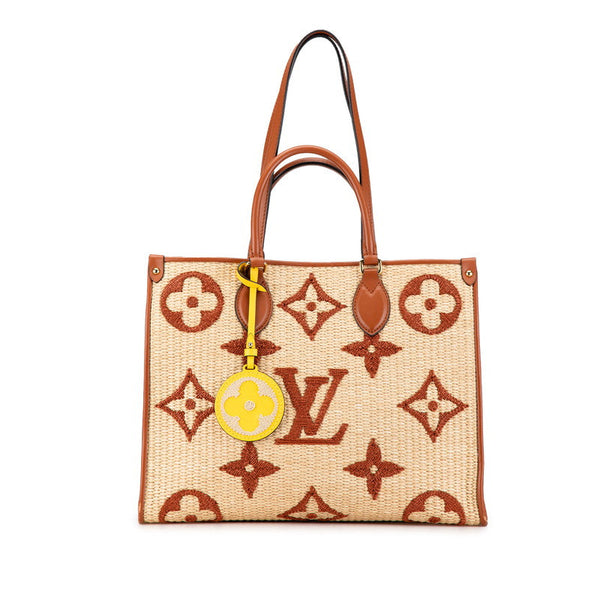 Louis Vuitton OnTheGo MM Monogram Raffia 2way bag